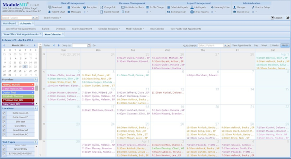 Appointment calendar