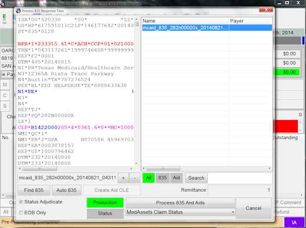 835 file import