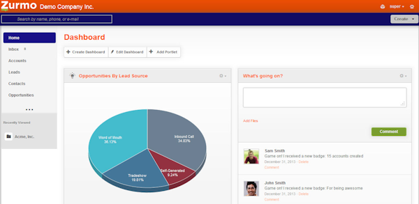 Custom dashboards
