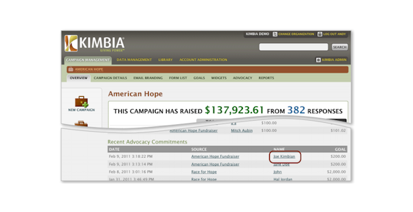 Campaign summary