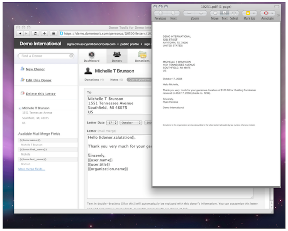 Acknowledgement email