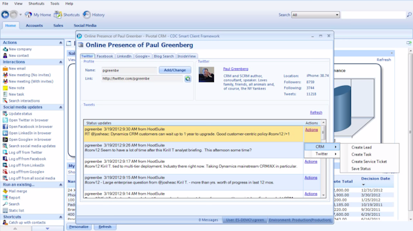 Contact's online presence