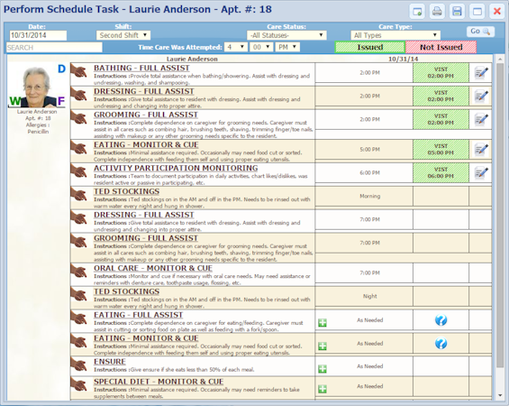 Tasks list