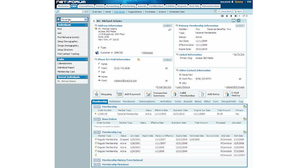 CRM module dashboard