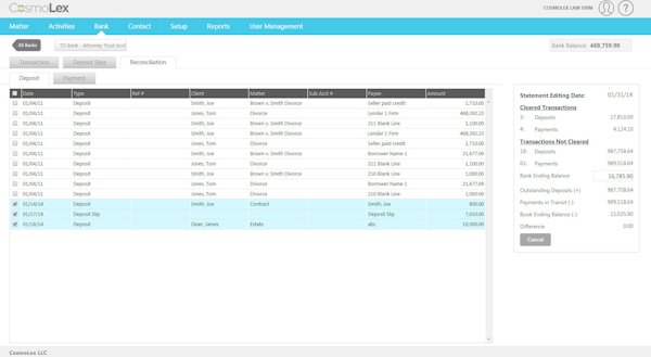 Bank Reconciliation