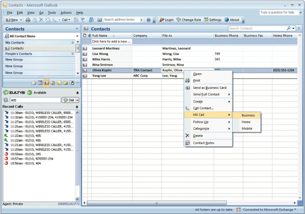 Outlook integration