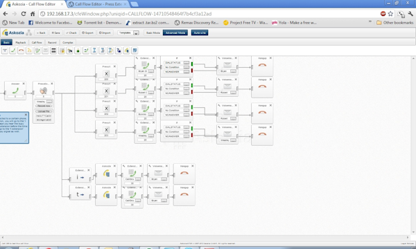 Call flow editor