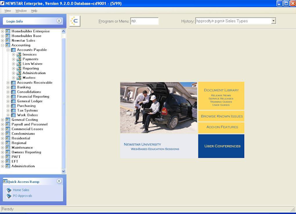 NEWSTAR main screen