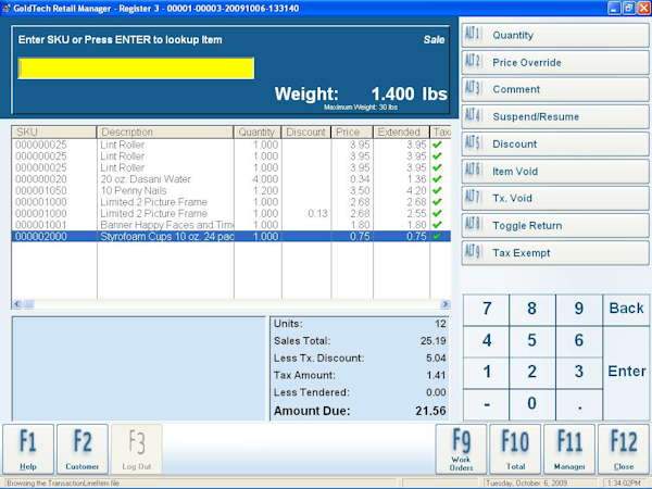 POS/Register in Transaction