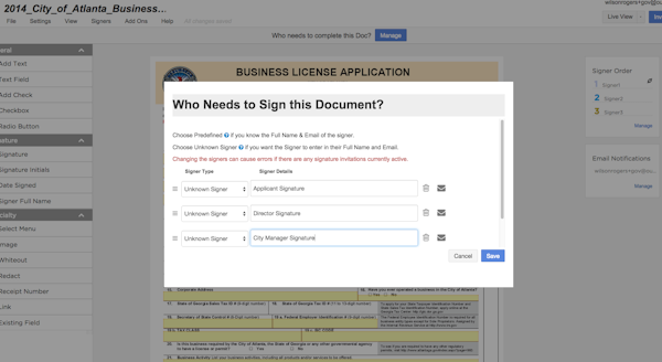 Create signature workflows for documents