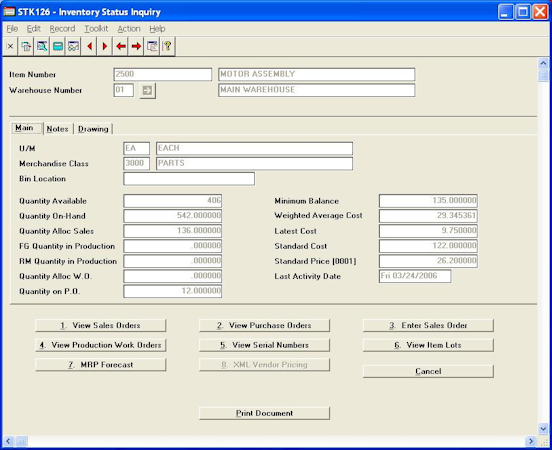 Inventory Inquiry
