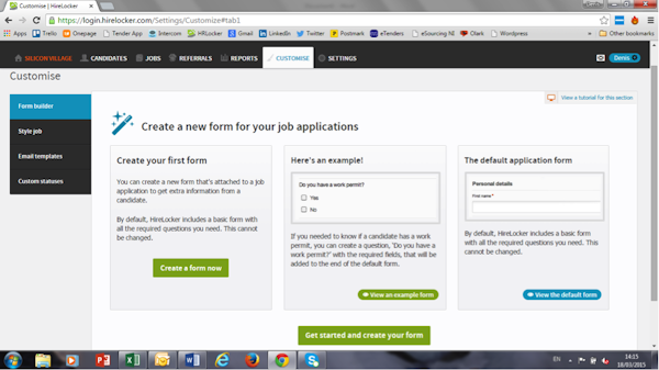 Customise forms for your job applications