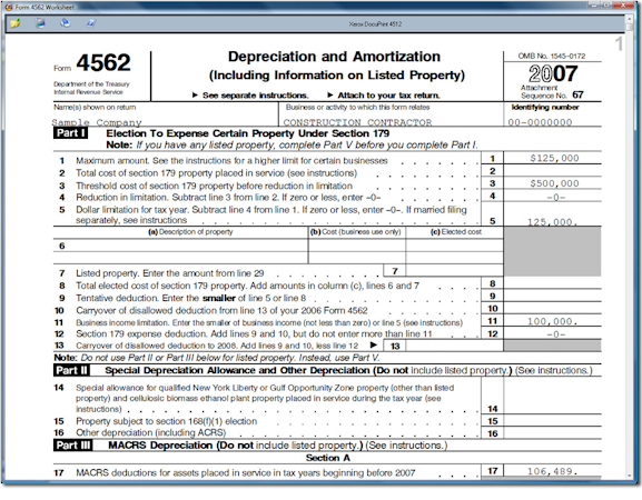 View depreciation and amortization schedule