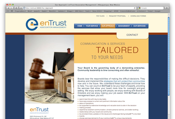 Template and custom websites