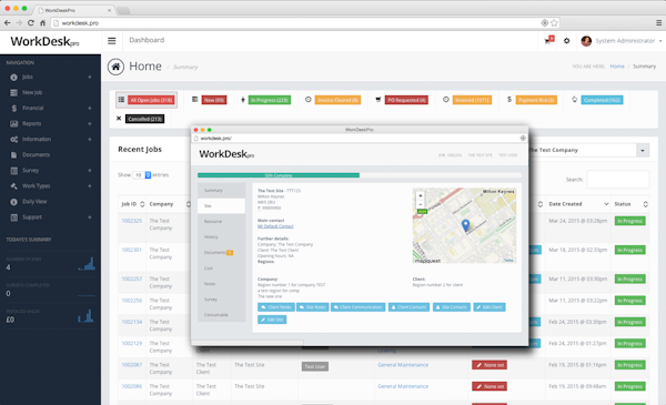 Fill site details