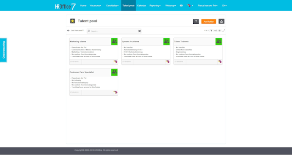 Talent pool - Manage top talent