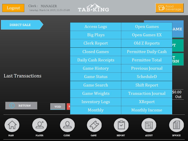 Pull tabs reports