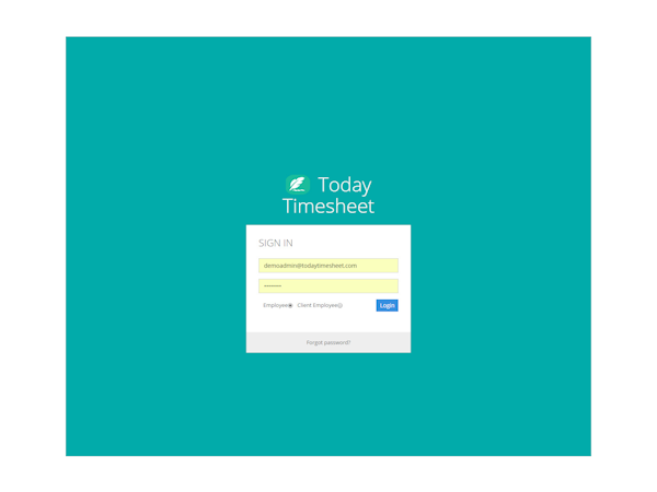 Login page