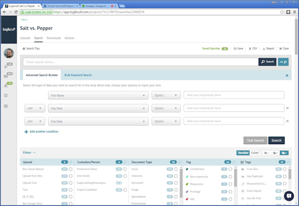 Advanced search builder