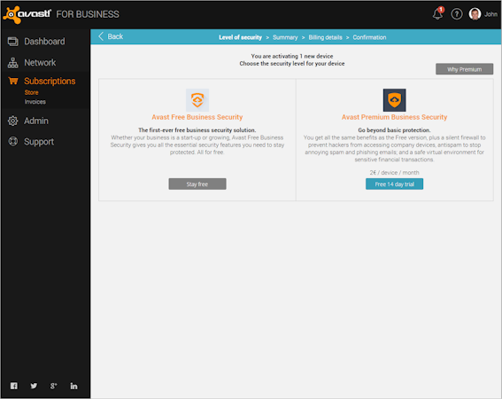 avast business management console download