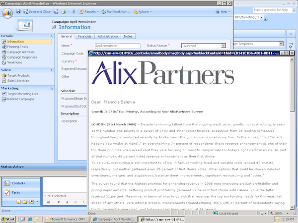 Campaigns and newsletters