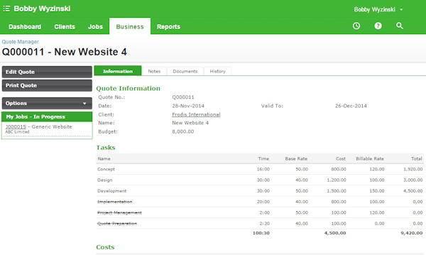 Quote manager