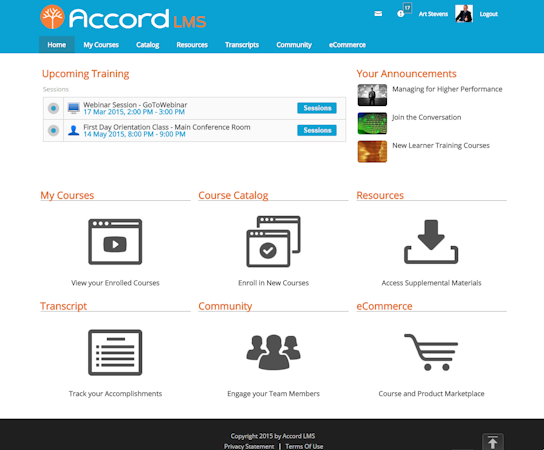 Accord LMS Learner - Home