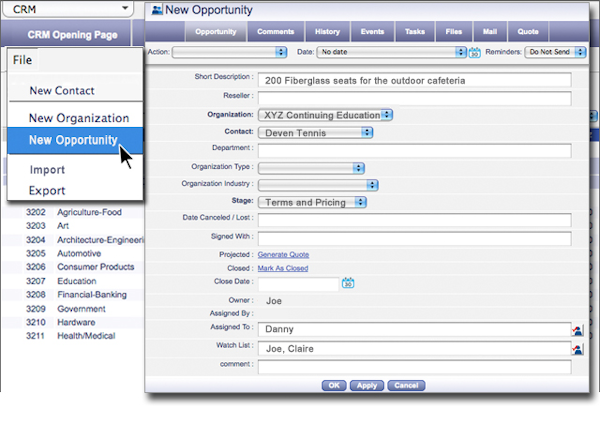 Tracking information