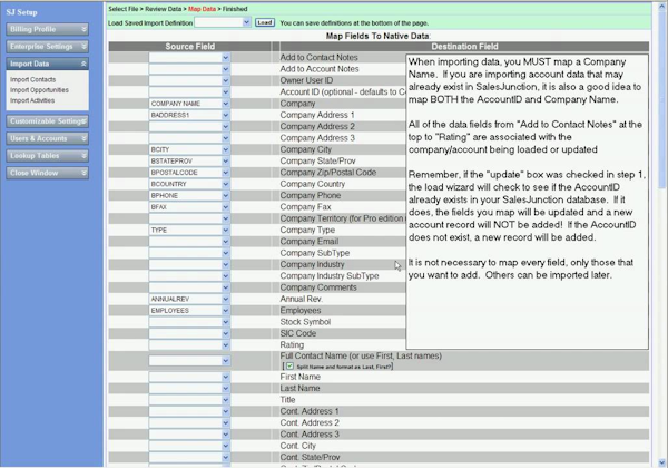 Data import