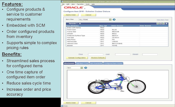 Configure an Item Screen