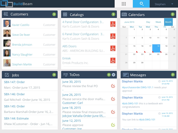 iPad dashboard