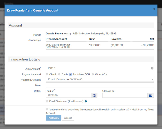 Paying Owner Proceeds
