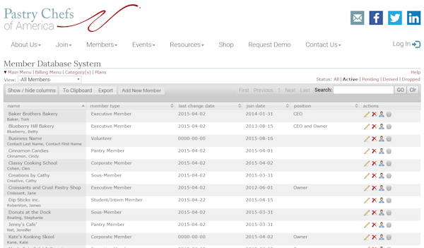 Member database