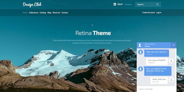 Tidio Chat chat pop-up screenshot