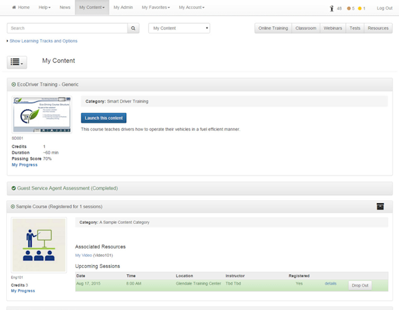 Student interface