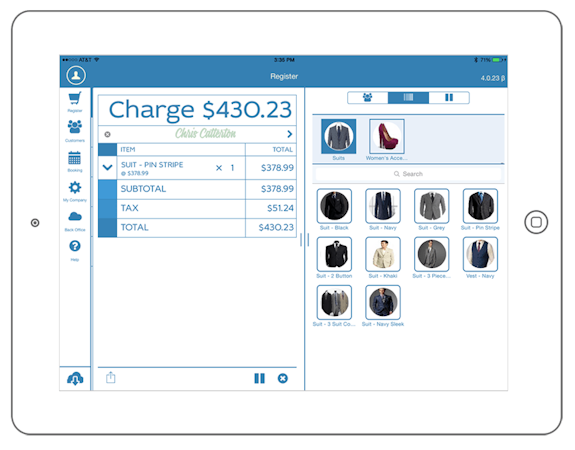 Checkout screen