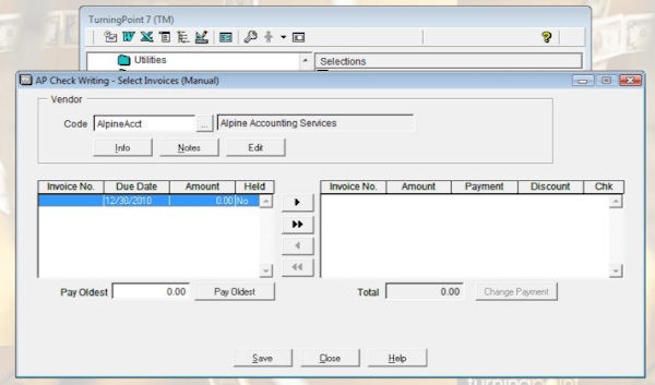 Select invoices