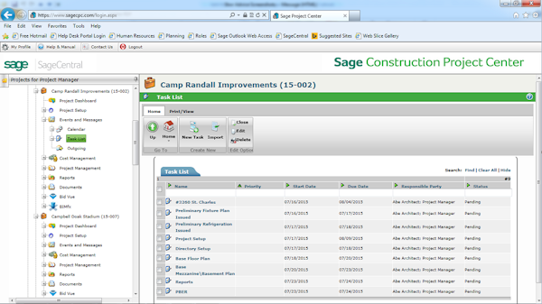 Sage Construction Project Center Software 2020 Reviews Pricing