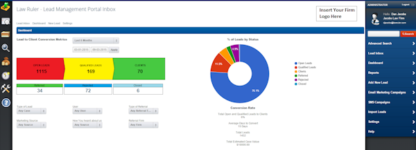 Lead management portal inbox