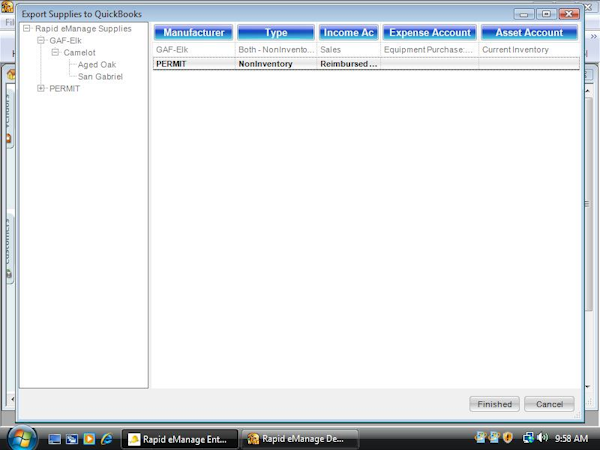 QuickBooks supplies