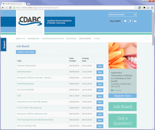 Job listings