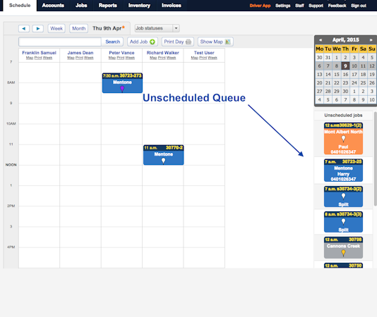 Unscheduled queue