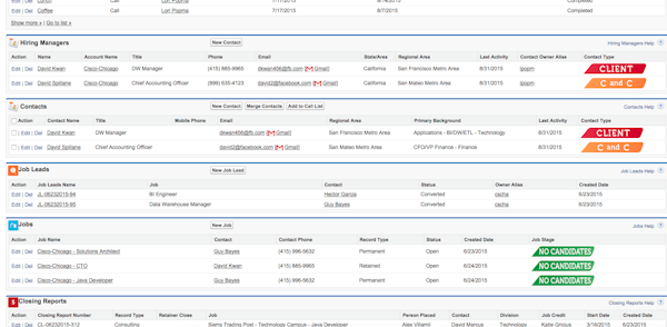 Client page