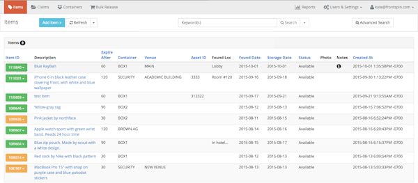 Item list
