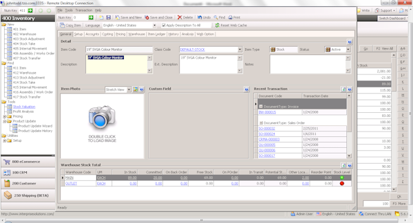 Inventory- Full Visibility & Web Integration Available