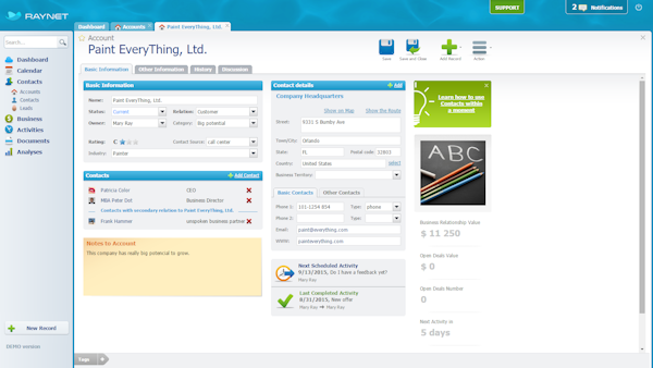 Account detail