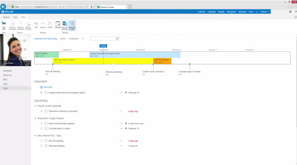 Personal Gantt chart