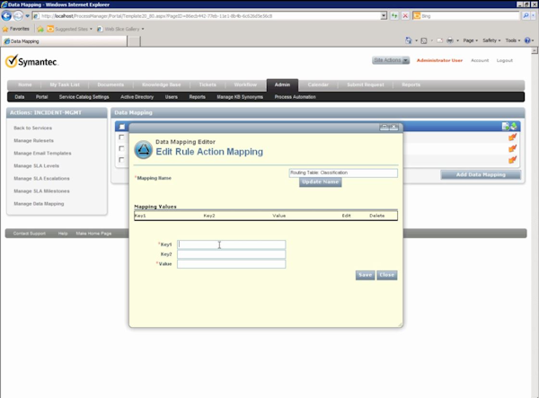 Data mapping editor