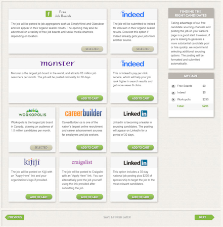 Job board postings