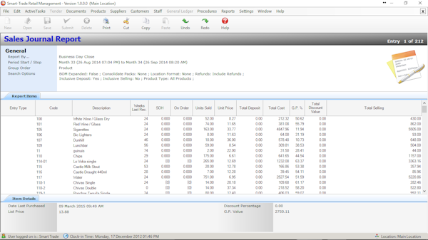 Sales report